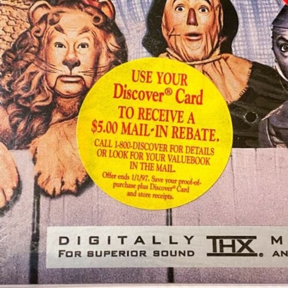 The Wizard of Oz VHS 1996 Clam Shell Packaging Vintage 90s Video Movie Sealed - Picture 2 of 12